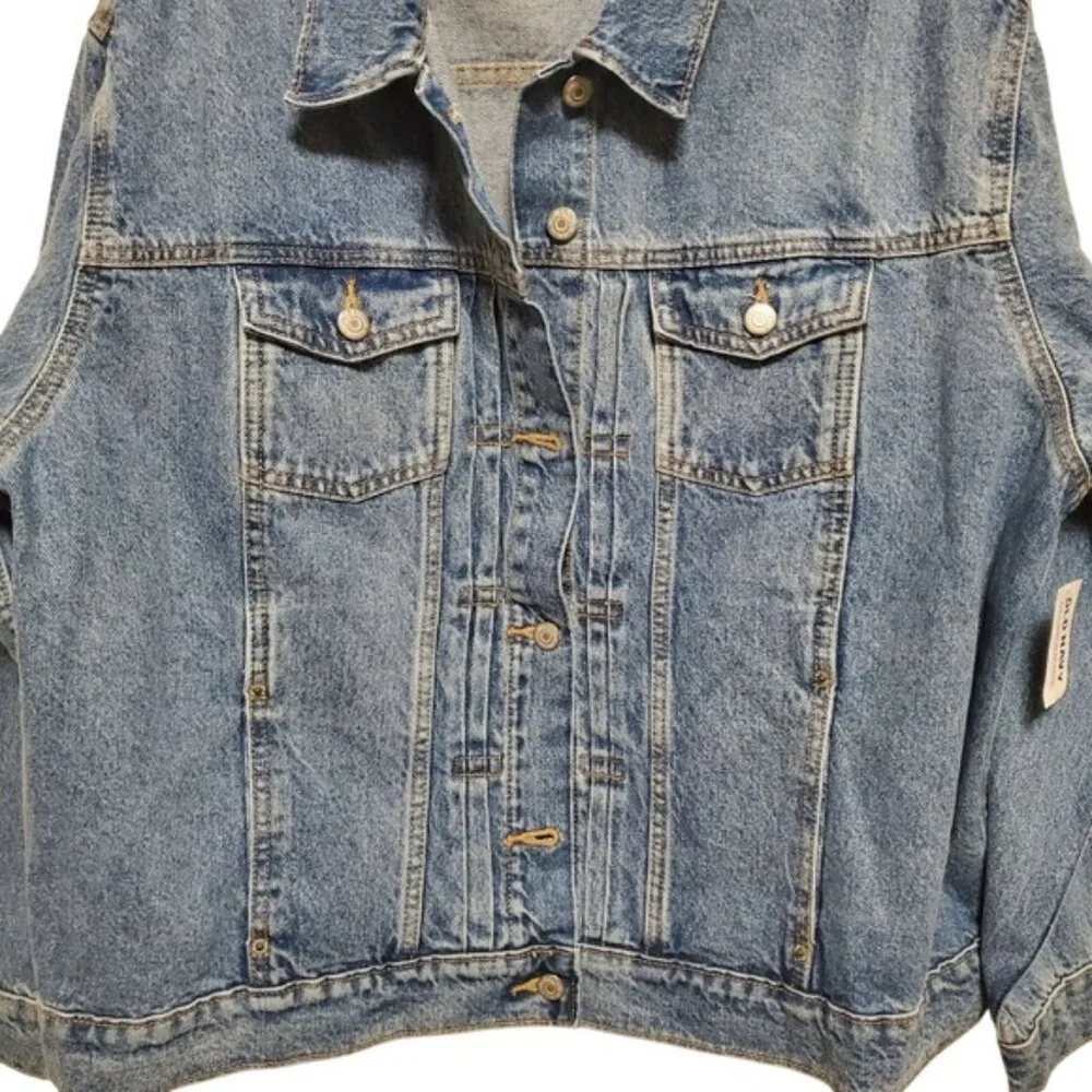 NWT Denim Jacket Old Navy Relaxed Classic XXL Birdie - Picture 10 of 14